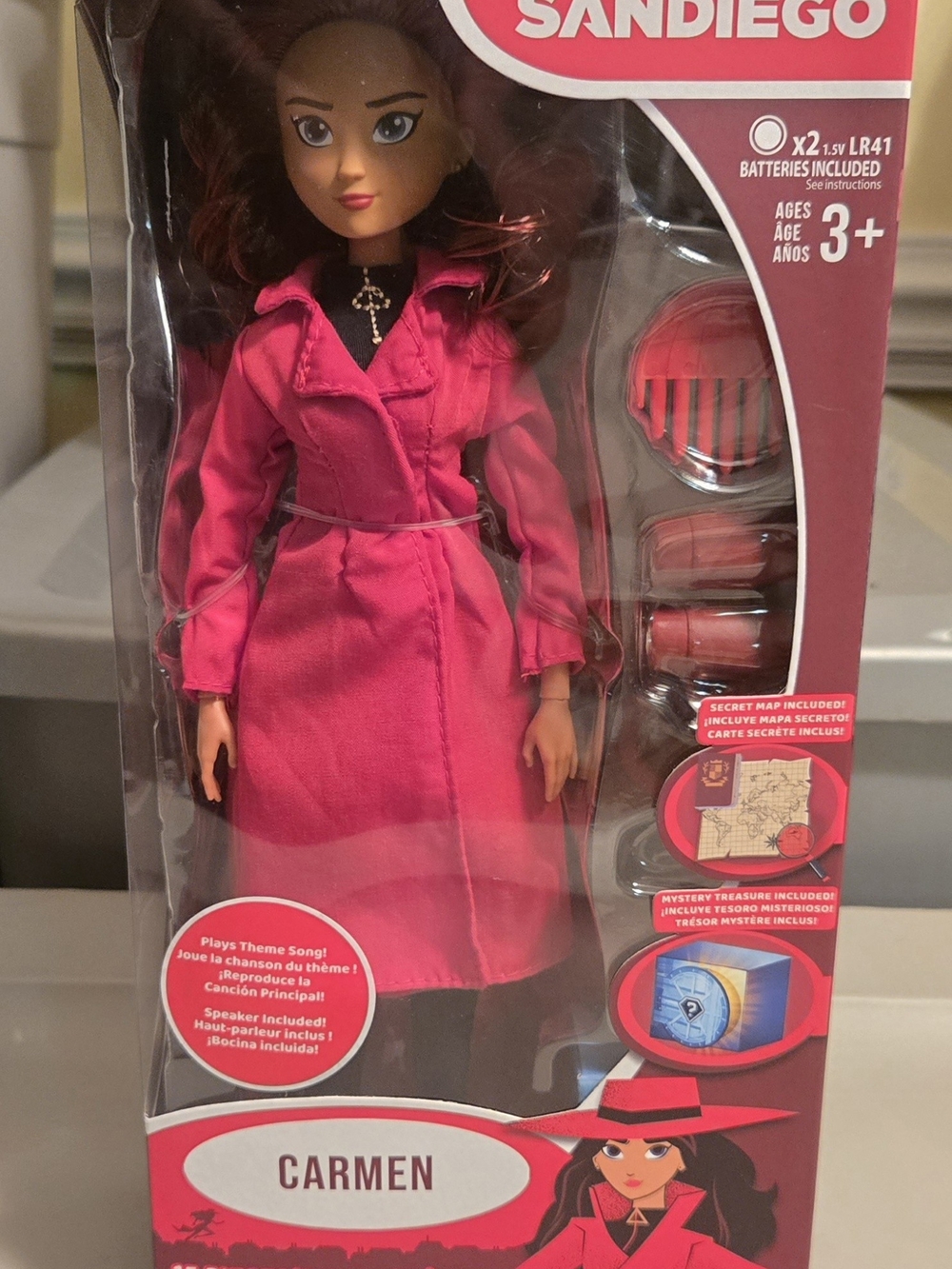 Carmen Sandiego 12” Doll 15-Piece Set Plays Theme Song NIB